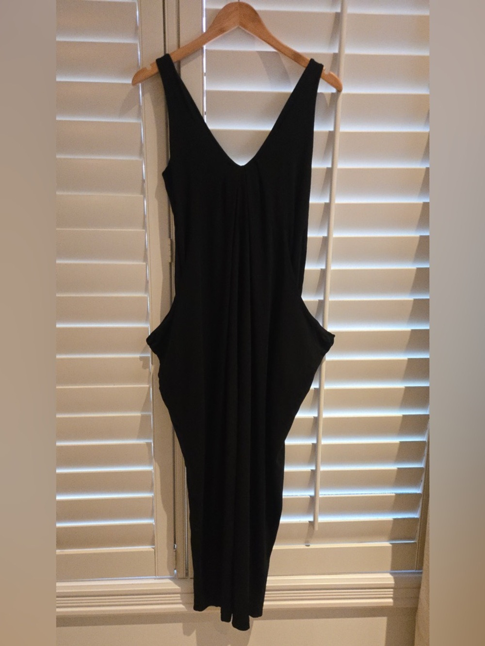 Black Sleeveless V-Neck Jumpsuit